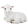 CHICIRIS Handmade Lifelike Sheep Statue, Realistic Lamb Figurine, Garden Sculpture,