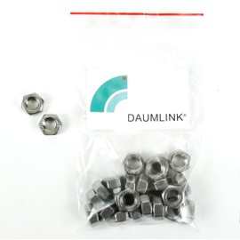 DAUMLINK® Hexagonal nut, left-hand thread, DIN 934, material: stainless steel V2A (similar to UNI 5588 EN ISO 4032), your counterpart for screw or threaded bolts with left-hand thread (M5 LH)