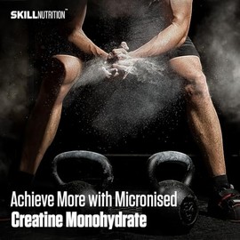 Skill Nutrition Micronized Creatine Monohydrate Orange | High-Absorption Formula with Refreshing Flavor | Boosts Strength, Muscle Growth, and Recovery | Vegan-Friendly, Halal| 500g
