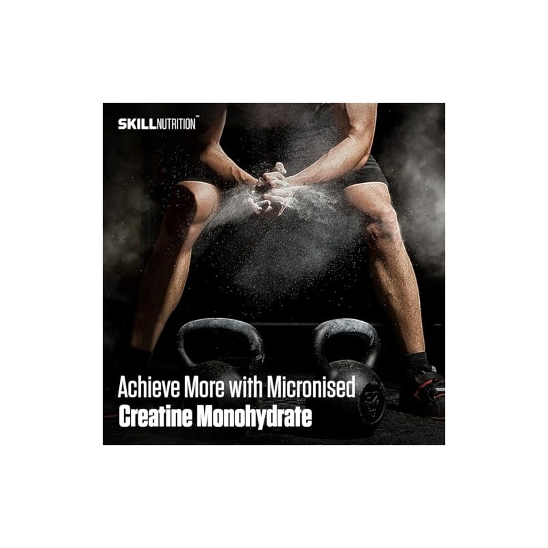 Skill Nutrition Micronized Creatine Monohydrate Orange | High-Absorption Formula with