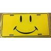 Yellow Smiley Face License Plate METAL