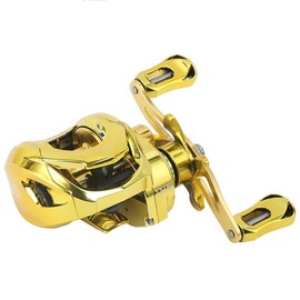 Mulanimo Bait Reel, Saltwater Fishing, Freshwater Fishing, Dual Use, 7.2:1 Gear Ratio, Maximum Drag Force, 17.6 lbs (8 kg), Fishing Reel, Magnetic Brake, Super Strong Reel