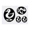4 x 'Cute Duck with Heart' Temporary Tattoos - Water