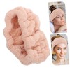 Healvian Solid Headband for Face Washing Makeup Headband Furry Fleece