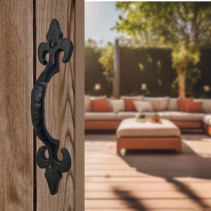 8 Inch Hammered Cast Iron Door Handle – The Heavy-Duty