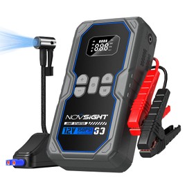 NOVSIGHT Jump Starter with Air Compressor - 6250A Portable Battery Jump Starter for Car(5L Gas/3L Diesel) 12V Car Jump Box & 150PSI Auto-Shut Tire Inflator with Carrying Case(Blue)