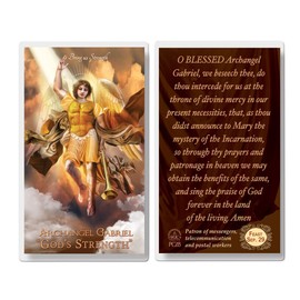 THE SAINTS COLLECTION Archangel Gabriel Laminated Prayer Cards pack of 20