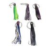 5PCS Saltwater Trolling Lure PVC Squid Skirted Deep Sea Fishing