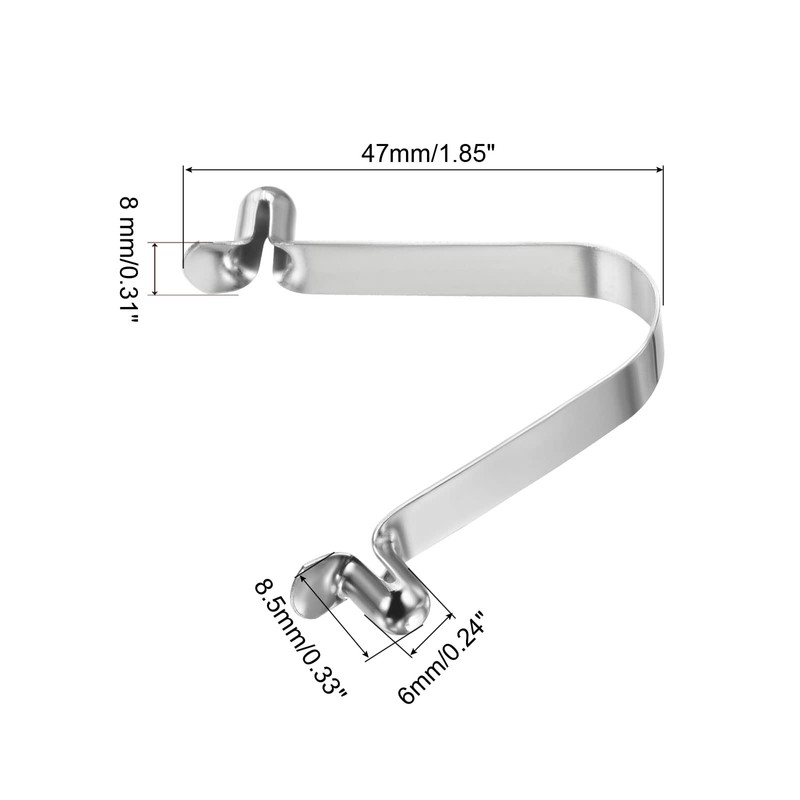 PATIKIL 8.5x6mm Kayak Paddle Snap Pole Push Button Spring Clip