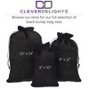 CleverDelights 10" x 14" Black Burlap Bags - 10 Pack