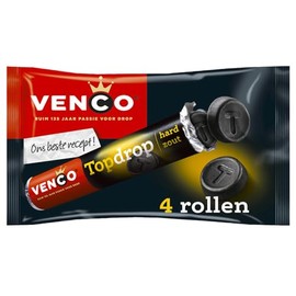 3 x Venco Topdrop 188 g liquorice salt - 4 rolls