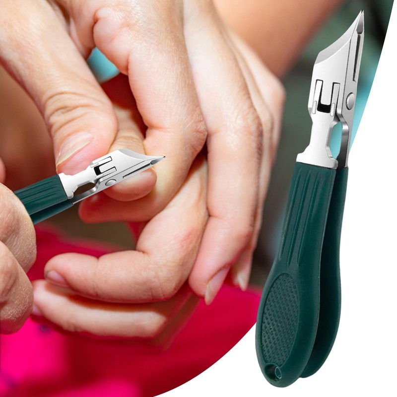 Angled Nail Clippers | Thick Toenails Trimmer - Anti-Splash Ergonomic