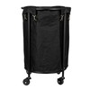 Household Essentials Round Laundry Hamper, Metal Frame with Wheels, Heavy