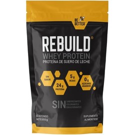 Be Better REBUILD, Proteína de Suero de Leche Sin Sabor, 24g de Proteína por Porción, 5g BCAAS, Sin Azúcares Añadidos, 810g