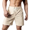 JOTOOK Men's Casual Drawstring Corduroy Shorts Elastic Waist Summer Shorts