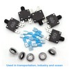 mxuteuk 5Pcs 10Amp Circuit Breakers Push Button Manual Reset 125/250V