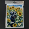Caroline's Treasures Giant Schnauzer in Sunflowers Greeting Cards Pack of
