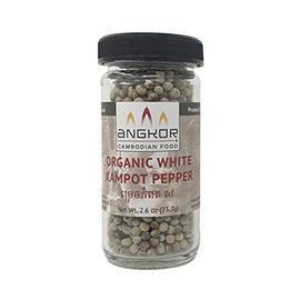 Kampot Pepper Rare Cambodian Peppercorns (White, Spice Jar)