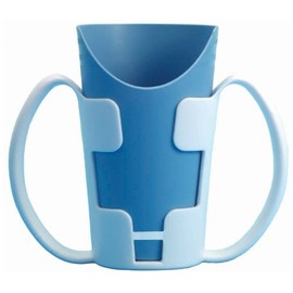 Cup Holder with Large Handles for better control, gripping and to reduce spills Ideal for those with Weak Grip, Poor Motor skills, No Spill, Assorted Colors