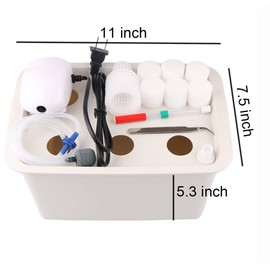 Aunifun Hydroponics Grower Kit DIY Self Watering Indoor Hydroponics Tools DWC Hydroponic System Planting Container Include Aquarium Air Pump Buoy Planting Box