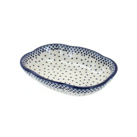 Blue Rose Polish Pottery Small Dots Soap Dish