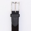 Com Size 47-87YG11-204 Color Combination Rubber Mesh Belt, Black