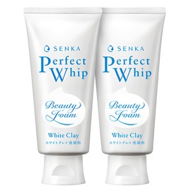 SENKA Perfect Whip White Clay Cleansing Foam, 120g, 2-Pack