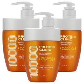 Elastine Protein Clinic 10000 Protein High Nutrition Hair Treatment, 700ml, 3 pieces / 엘라스틴 프로틴클리닉 10000 단백질 고영양 헤어트리트먼트, 700ml, 3개