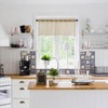DWCN Sheer Valance Faux Linen Small Window Curtains, Living Room