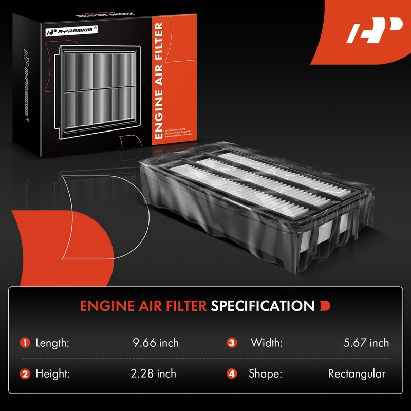 A-Premium 4-PC Engine & Cabin Air Filter with Activated Carbon