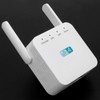 300M Repeater with Double Antenna Signal Amplifier Range Extender White
