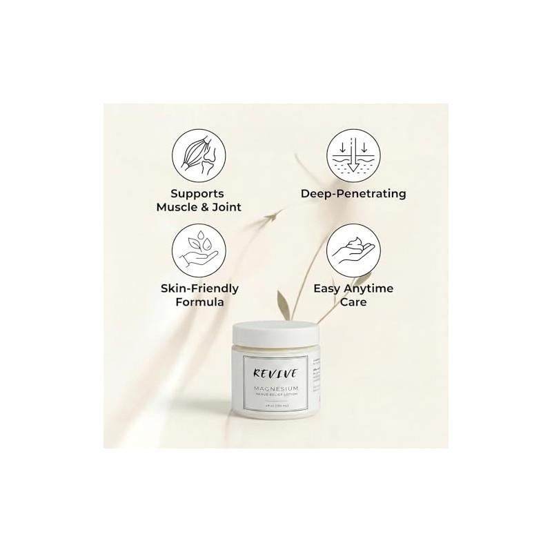 Nerve Relief Lotion, Magnesium Nerve Cream with Arnica Montana, Menthol,