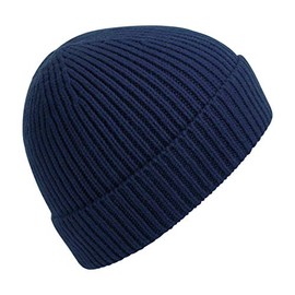 Beechfield B380 Engineered Knit Ribbed Beanie - Oxford Navy