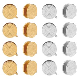 UNICRAFTALE about 6 Pairs 2 Colors Pressure Earrings for Keloids Stainless Steel Punk Clip On Earrings Spiral Compression Earrings Lightweight No Piercing Earrings Birthday Gift for Woman