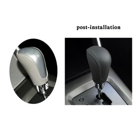 bao hu shen Genuine Leather Gear Shift Knob Cover for Subaru Forester 2006-2012 / Subaru Impreza 2008-2011 /Subaru Legacy 2005-2010 / Subaru Outback 2005-2009 Accessories (Black line)