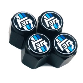 Unbranded Tire Valve Stem Cap for Toyota tEq Blue Livery Logo (4-pack)