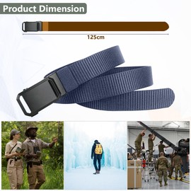 WedDecor Nylon Webbing Heavy Duty Quick Release Tactical 1.5” Belt for Hiking, Outdoor, and Casual Use, Combat Belt for Cargo Pants, Tactical Belt for Military Wear, Sports, Heavy Duty Belt, Grey