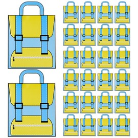 AmazingSpark 24 Pcs Back To School Gift Bag Teacher Gifts Bulk Paper Bags with Handles Reusable for Welcome Back Candy (Blue)
