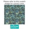 Pillow Perfect Paisley Indoor/Outdoor Solid Back Chaise Lounge Cushion with