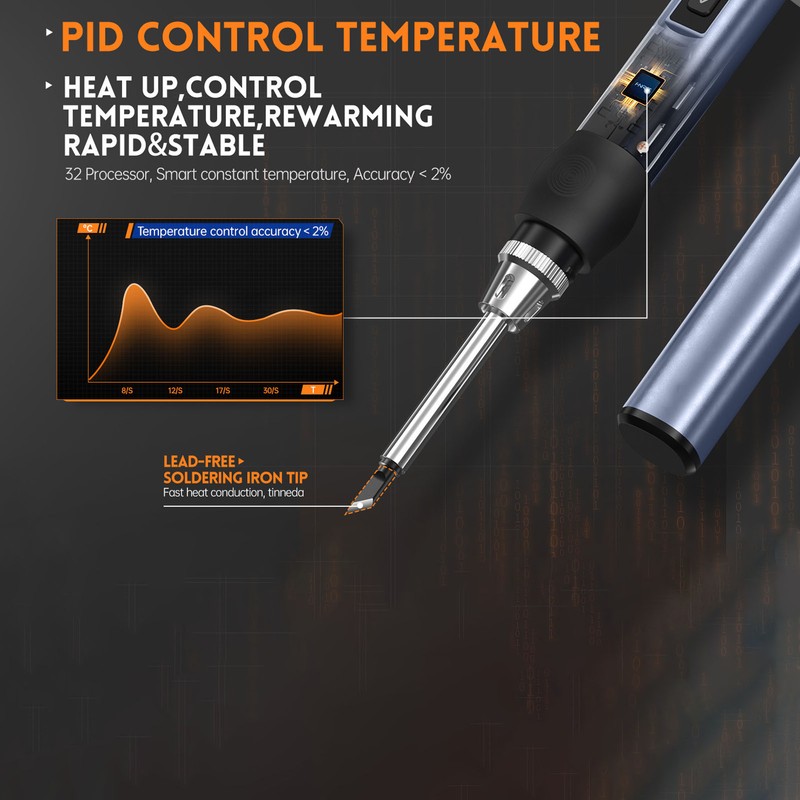 Electric Soldering Iron Kit Digital Display Temperature Adjustable Fast Heating