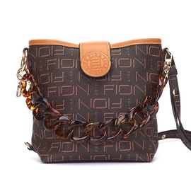 18 inch Oval Acrylic Chain/Plastic Chain/Clear Chain/Hand Bag Chain/Replacement Chain Strap/Set with Buckles (SZL04-Leopard print)