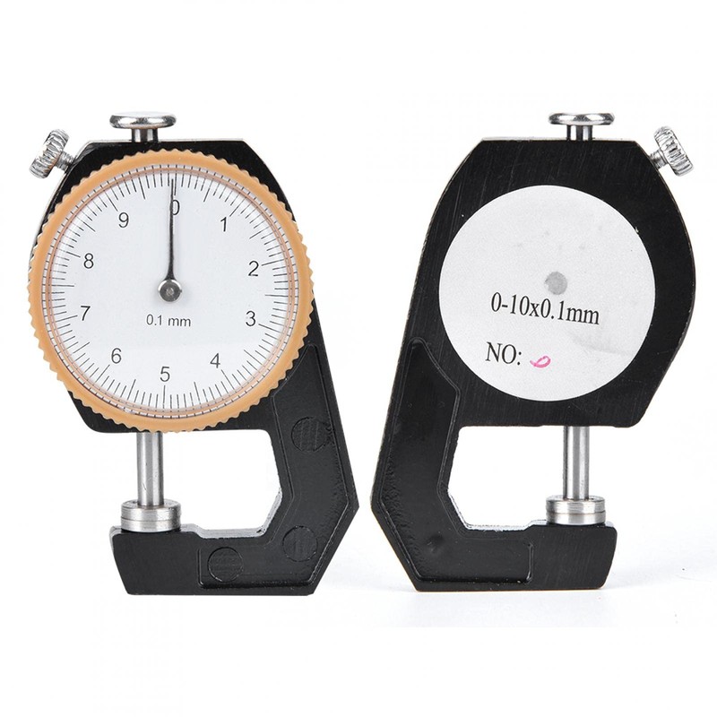 Thickness Caliper, 0~10mm Thickness Gauge Flat Head Thickness Tester Thickness
