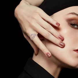 HUKKUN AA Sobriety Gifts 925 Sterling Silver Alcoholics Anonymous Ring Celtic Stay Sober Recovery Rings Alcoholics Anonymous Gifts for Women Friend US Size 5 6 7 8 9 10 11, Metal, Cubic Zirconia