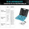 DURATECH 76-Piece Tap and Die Set, Metric and Standard, Rethreading