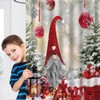 Atwqevon Christmas Shower Curtain, Gnome Shower Curtain Set, Winter Shower