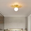 mooijane Modern Starburst Ceiling Light Fixture with Brass Finish –