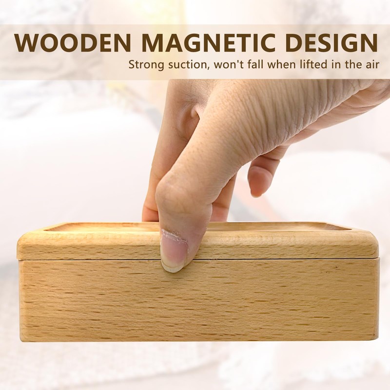 Musiin 高級木製ギターピックホルダー - 頑丈なギターピック収納ボックス ディスプレイケース ジュエリーボックス 男女兼用 大人用 - ギターピックアクセサリーに最適