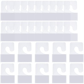 Tenalleys Clear Plastic Sticky Hanging Tabs J-Hook Adhesive Hang Tags Self Adhesive Hang Tabs Tag Hook Display Hand Tabs for Small Sale Items Display Sale Items 200Pcs