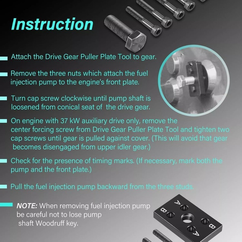 for John Deere Heavy Duty Injection Pump Gear Puller JDG1560