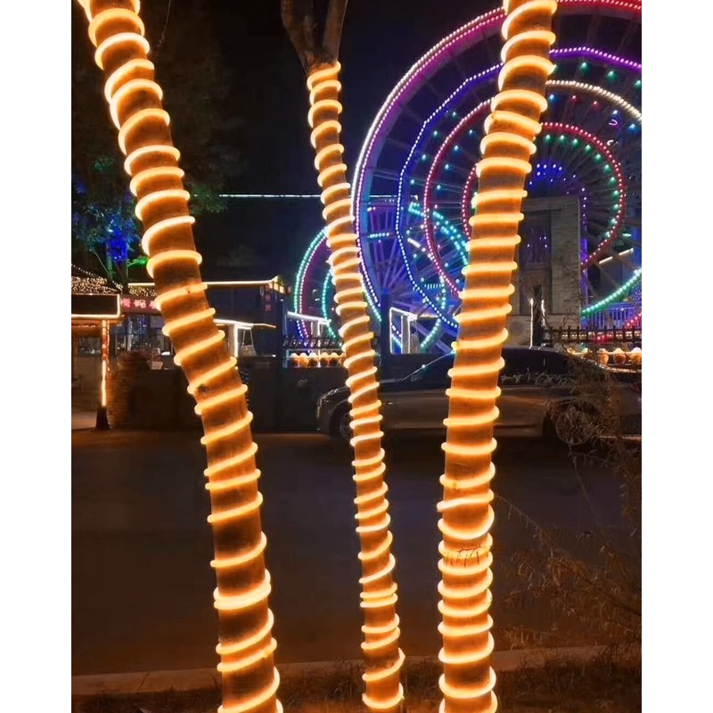DUOFU365 Orange Neon LED Strip Light, DC 12V 600 SMD2835